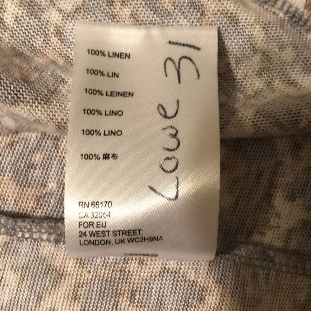 Anthropologie S Maeve Linen Puff Sleeve Leopard Top